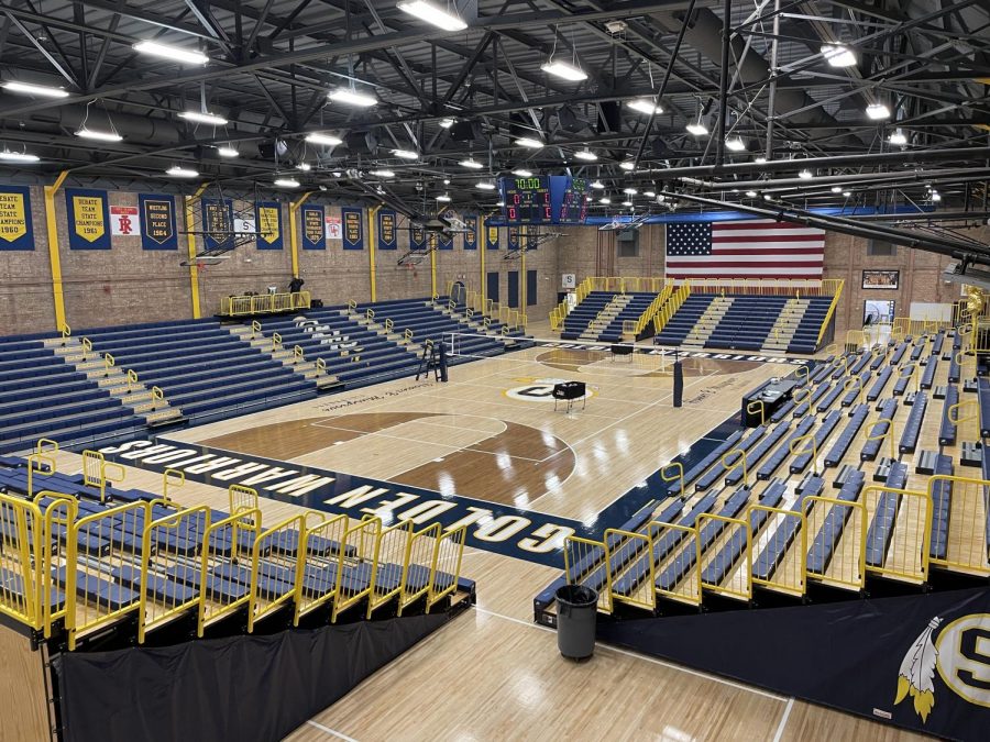 The Golden Warriors welcomed a new floor in Musgrove Field House to start the 2021-2022 school year. The renovations started at the end of the 2020-2021 school year.
