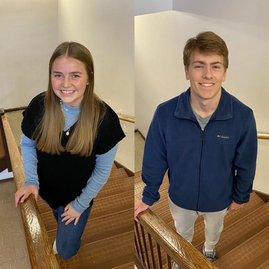 January Students of the Month Sydnee Thueson and David Tessman