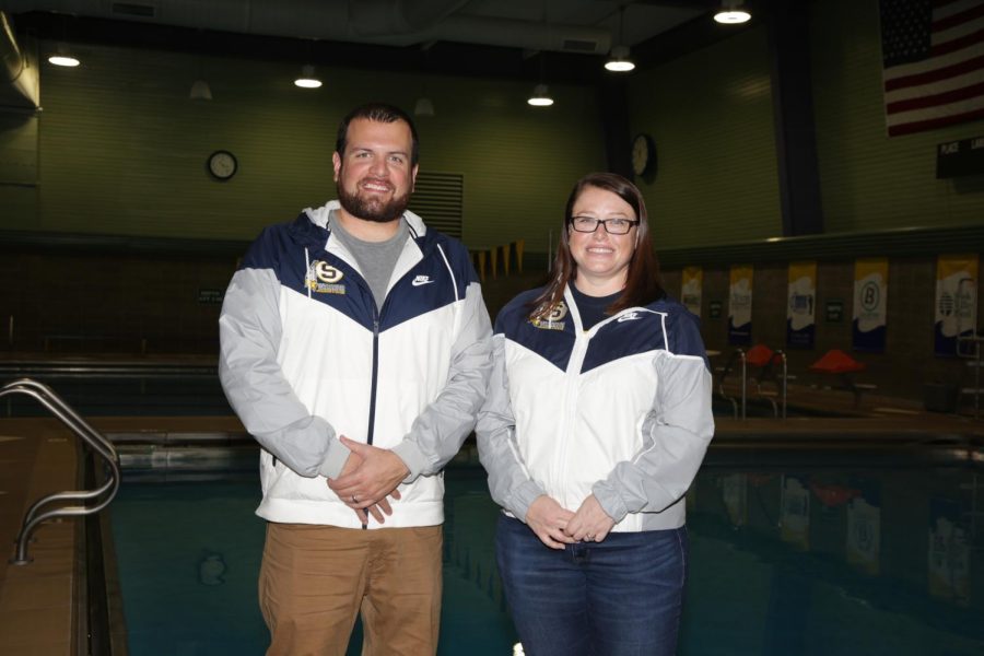 Head boys swimming coach Kyle Ruiz and assistant boys swimming coach Jamie Ruiz return to the helm once again. After retiring momentarily from coaching, the Ruizes decided to come back for another season.
