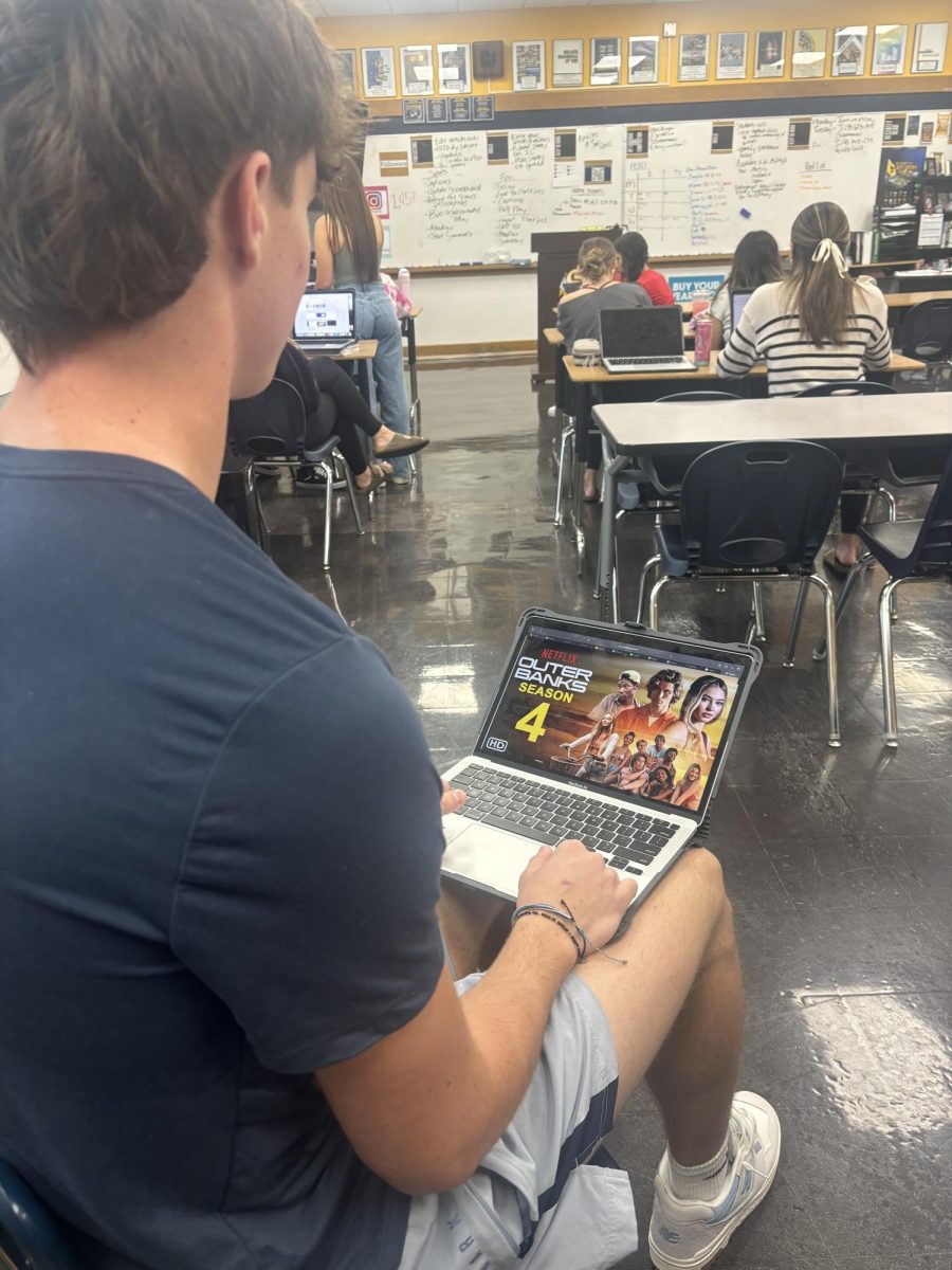 Senior James Wadsworth prepares to watch the new "Outer Banks" season. This season was highly anticipated by fans.